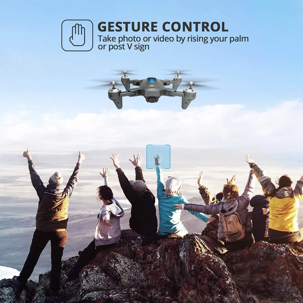 Camera Drone with Carrying Case and 2 Batteries C605947