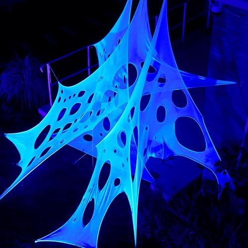 Glow-in-The-Dark White Spider Web Decoration U148