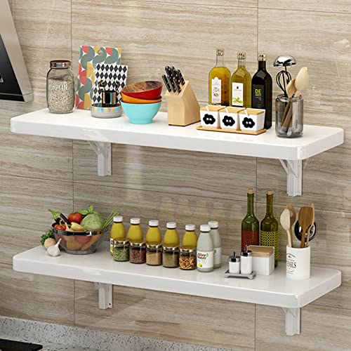 Heavy Duty Wall-Mounted Drop-Leaf Table White L90xW50cm X188096