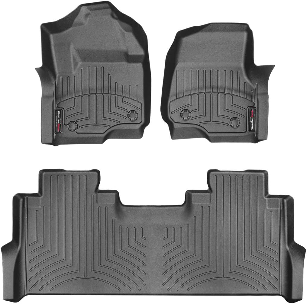 Custom FloorLiner for Ford SuperDuty SuperCrew - 1st & 2nd Row (Black) B818