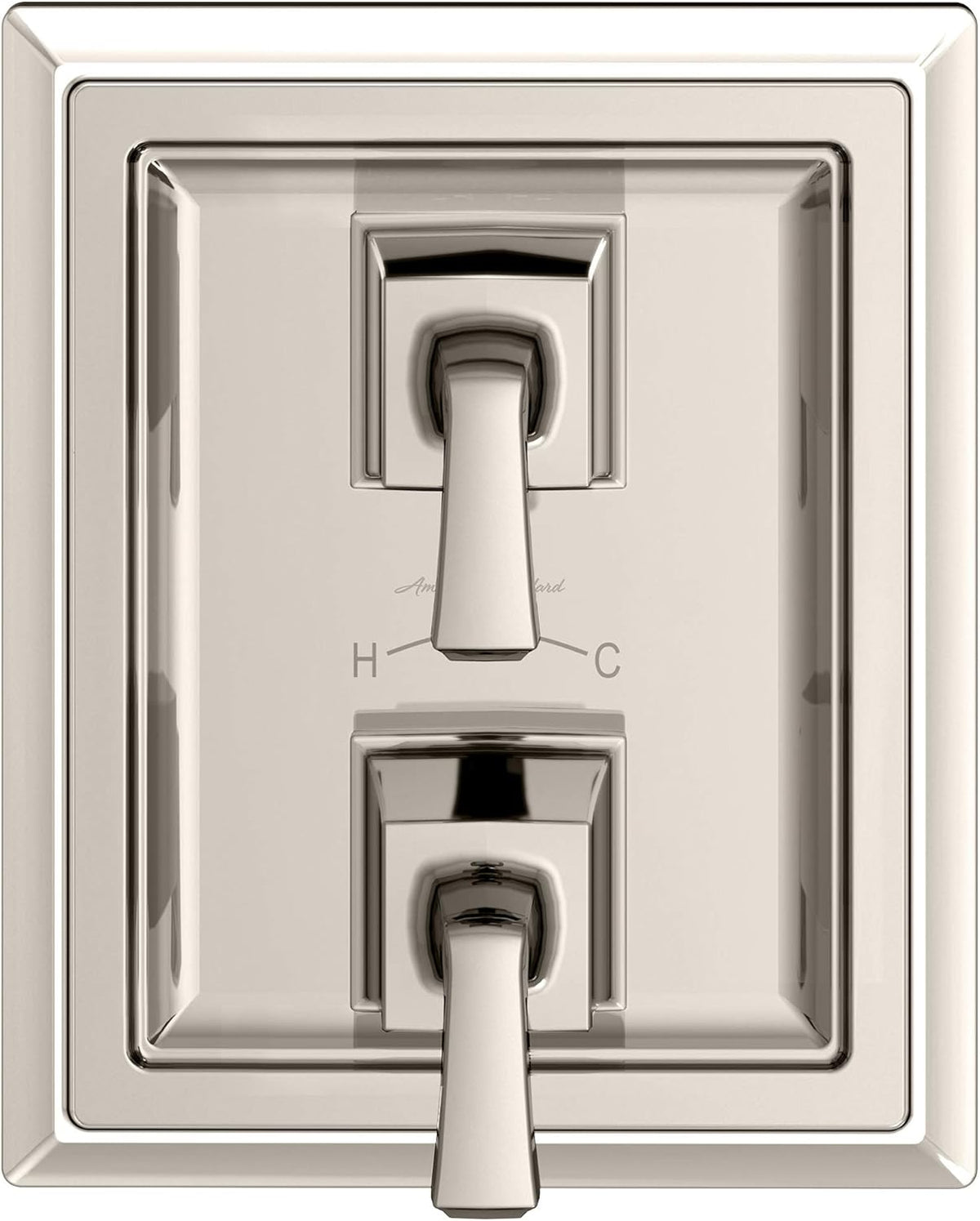 Polished Chrome Two-Handle Thermostat Shower Valve Trim Kit C254