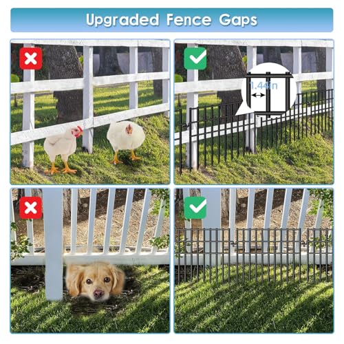 37ft x 13in Rustproof Metal Wire Garden Animal Barrier Fence, 26 Pack L58370