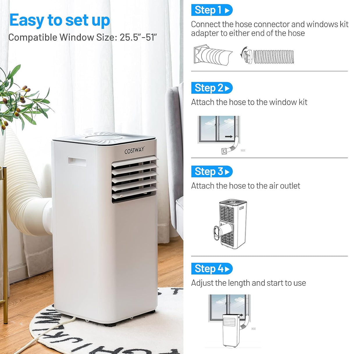 Portable Air Conditioner 10000BTU (SACC 7000 BTU) with Remote Control Z584