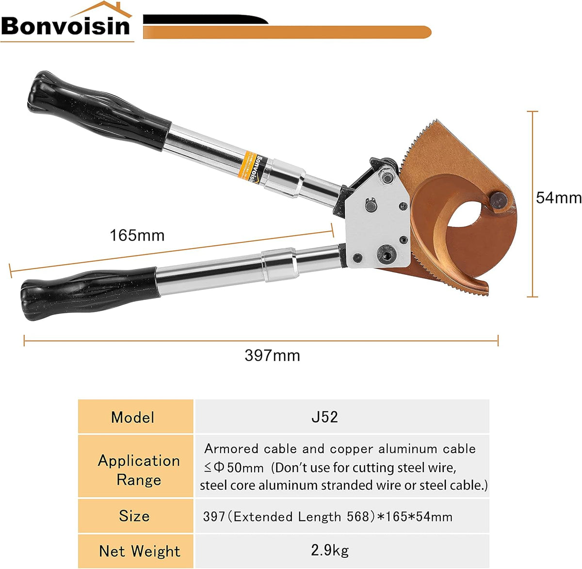 Heavy Duty Ratchet Cable Cutter Z33548