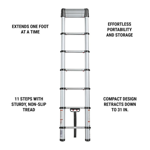 14 ft. 250 lb. Portable Telescoping Ladder T230