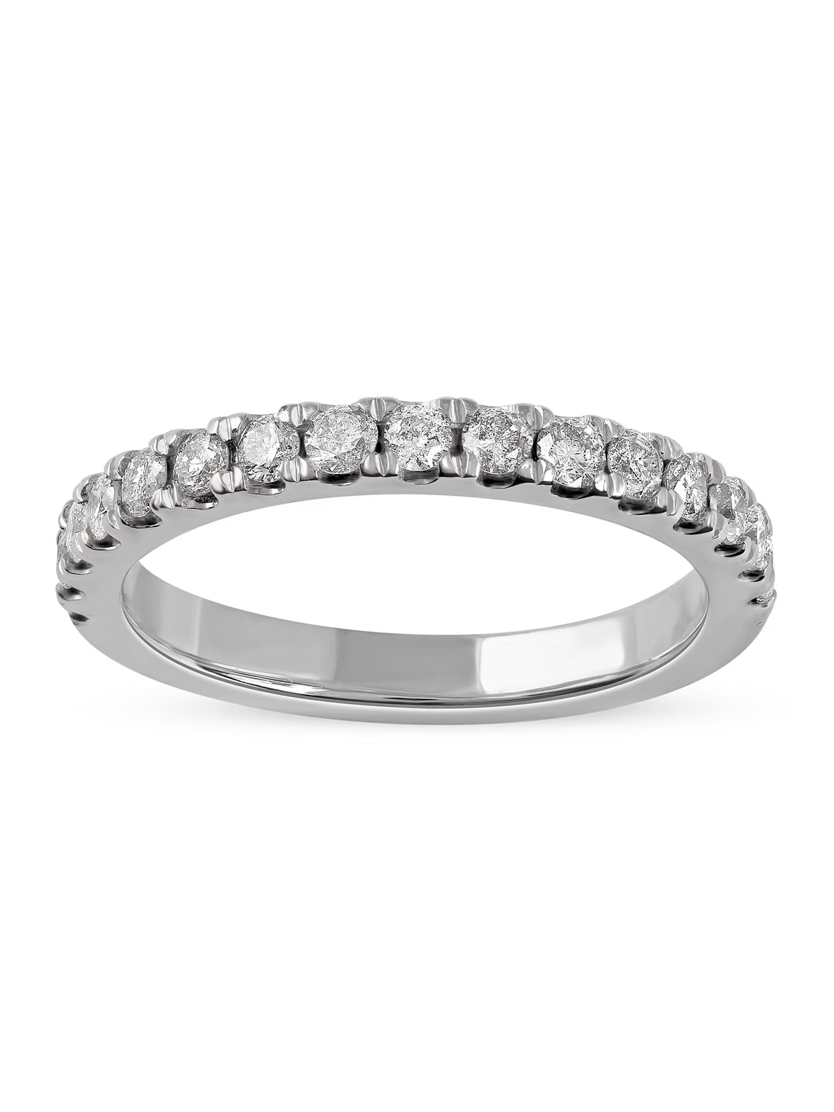 14K White Gold Diamond Wedding Band V18111