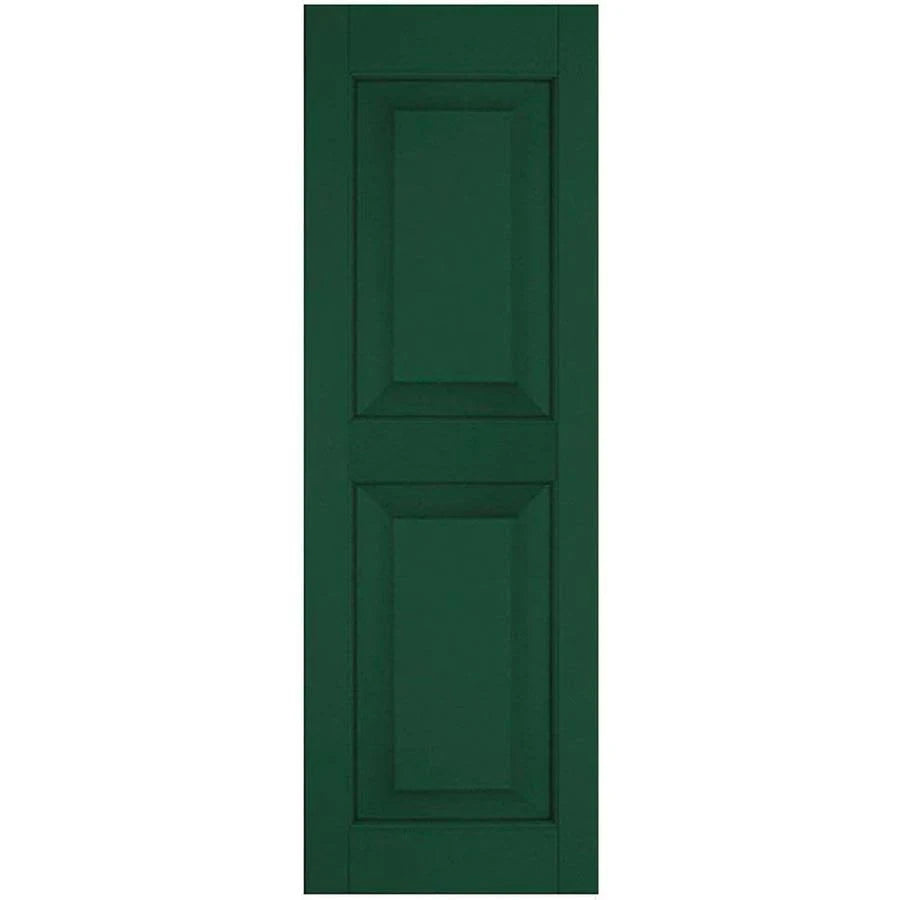 15 in. x 41 in. Real Wood Pine Raised Panel Shutters Pair E4986