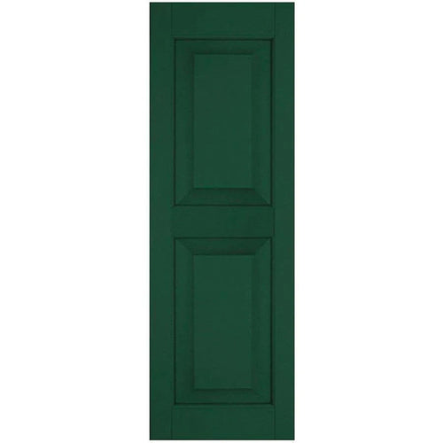 15 in. x 41 in. Real Wood Pine Raised Panel Shutters Pair E4986