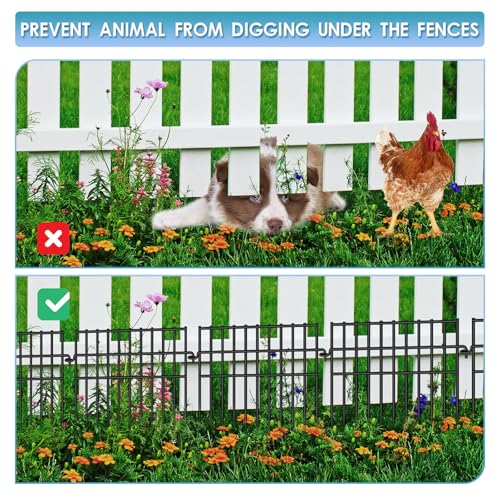 37ft x 13in Rustproof Metal Wire Garden Animal Barrier Fence, 26 Pack L58370