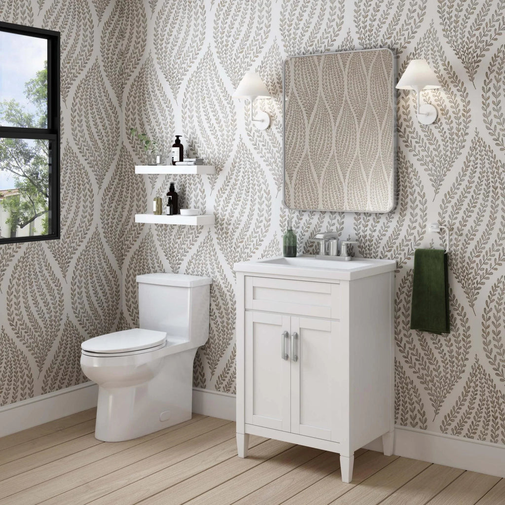 White 24" Free Standing Single Basin Vanity Set O3721