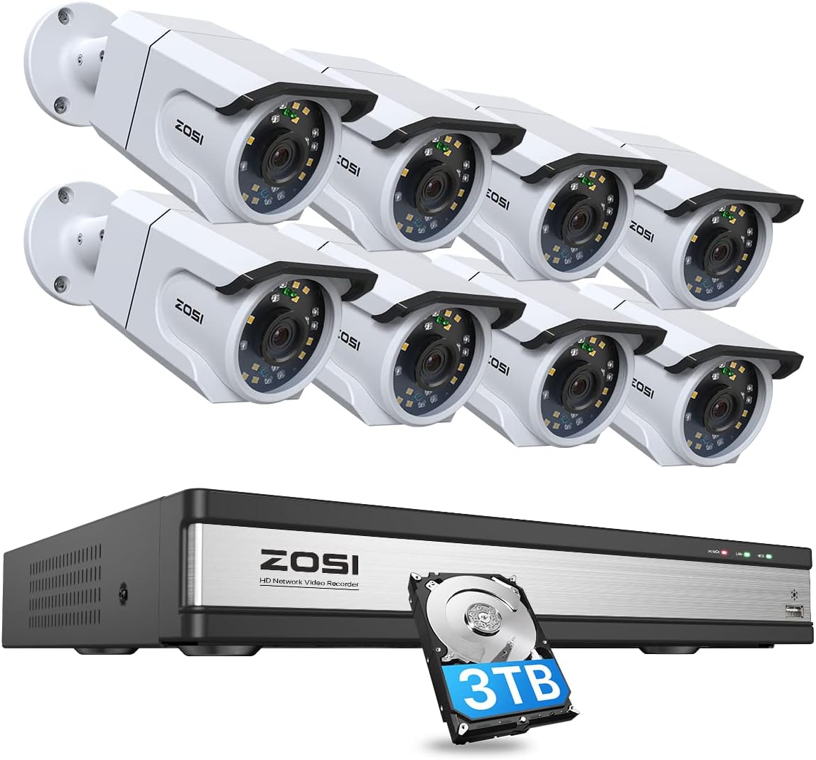 8 Channel 5MP Lite Home Security Camera System with 8 x 1080p Weatherproof Cameras O31798