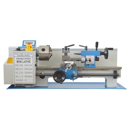 Mini Metal Lathe 750W Benchtop Precision Horizontal Lathe 0-2500rpm Variable Speed 7"*14" 110V W24368