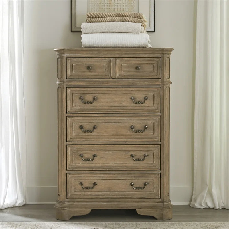 5 Drawer Chest in Weathered Bisque L29266