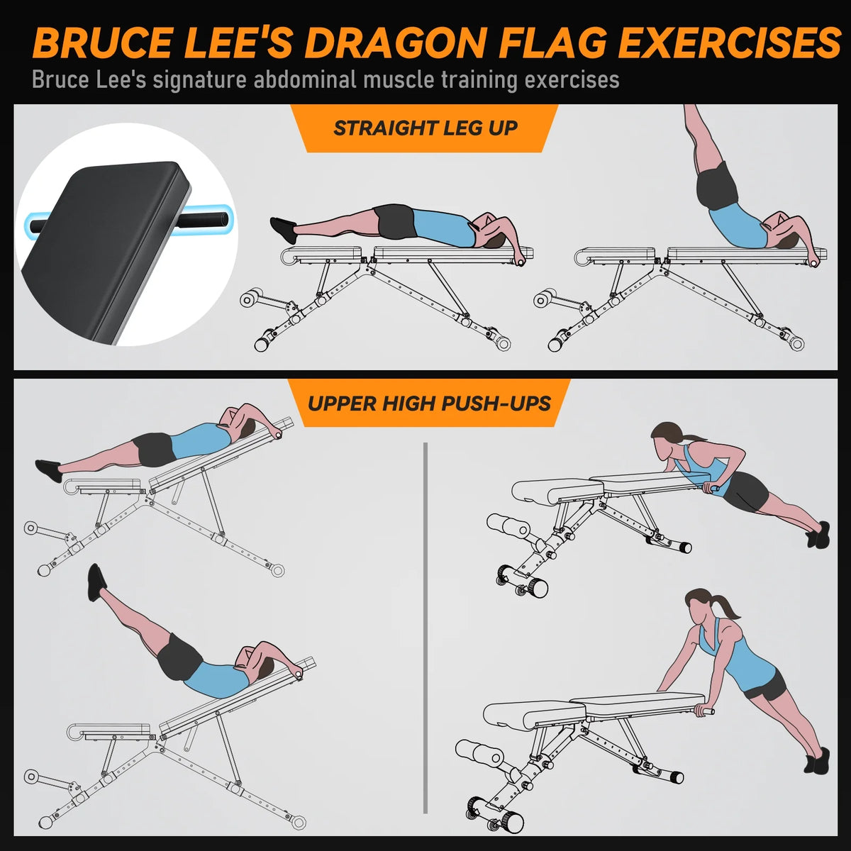 Adjustable Weight Bench Incline Decline Bench Y363740