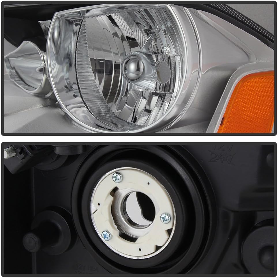 2008-2014 Dodge Avenger Chrome Housing Headlights Replacement Pair Set P610