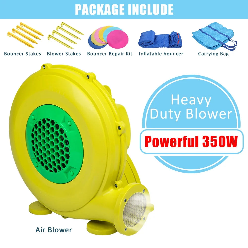 12.5' x 6.7' x 6.2' Inflatable Bounce House with 350W Air Blower M938156
