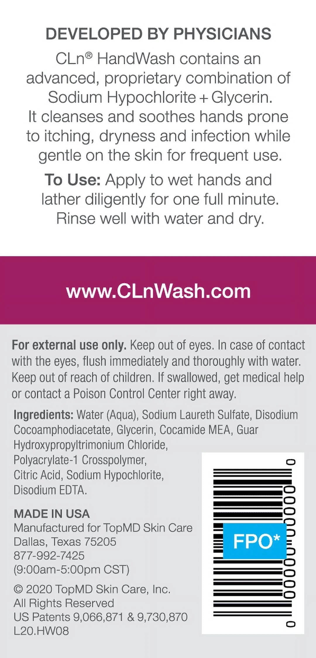 Frangrance-Free HandWash with Glycerin, 8 fl oz C315954