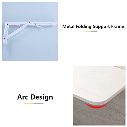 Heavy Duty Wall-Mounted Drop-Leaf Table White L90xW50cm X188096