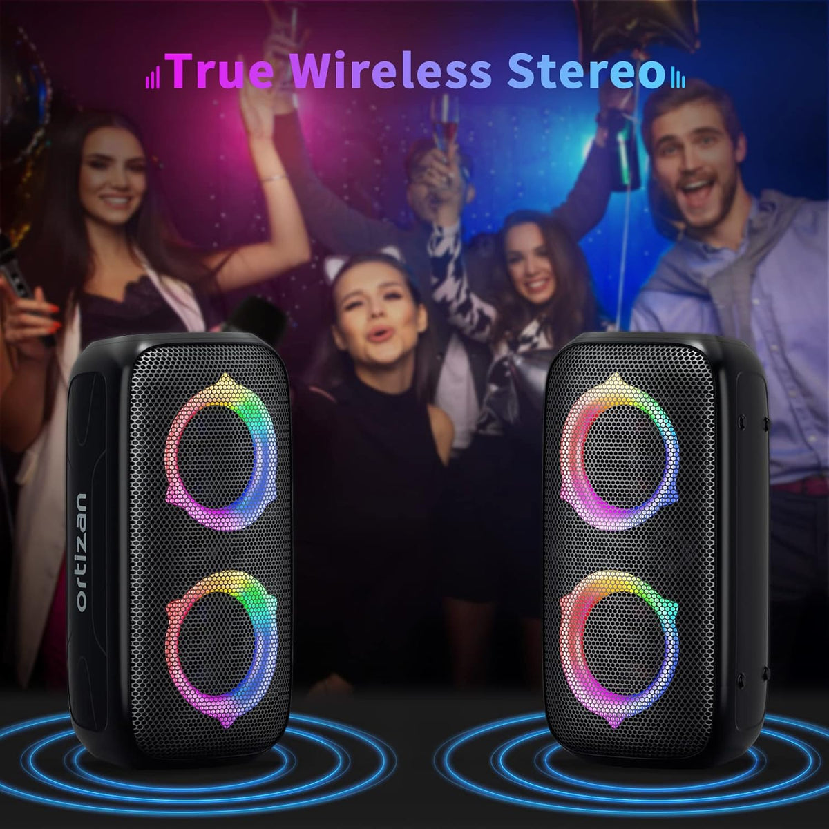 80W Bluetooth Speaker with Wireless Microphone D9281