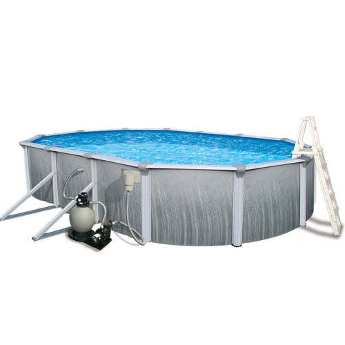 12-ft x 24-ft Oval 52-in Deep Metal Wall Swimming Pool Z389930