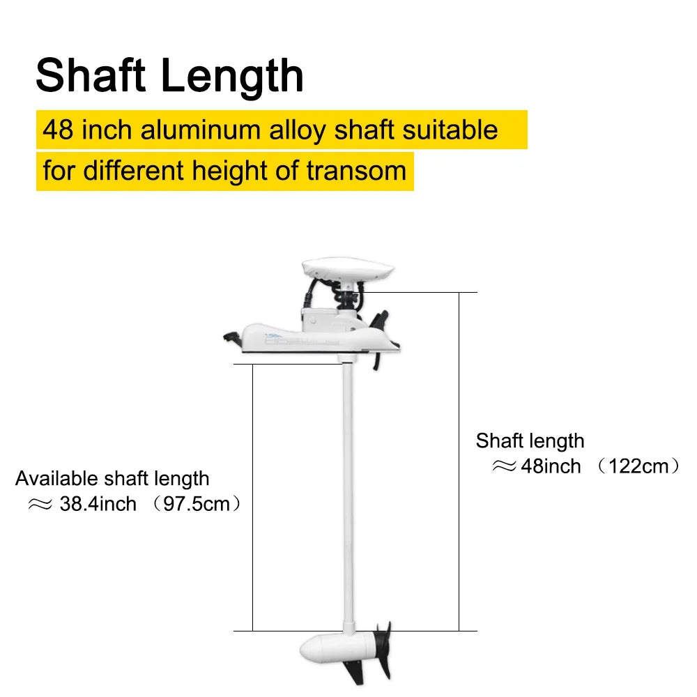 12V 55LBS 48inch Bow Mount Trolling Motor with Wireless Remote Control U37545