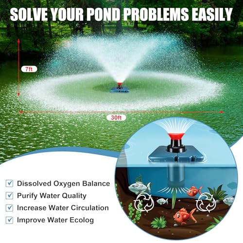 1HP 110V Stainless Steel Floating Pond Fountain Aerator P421918