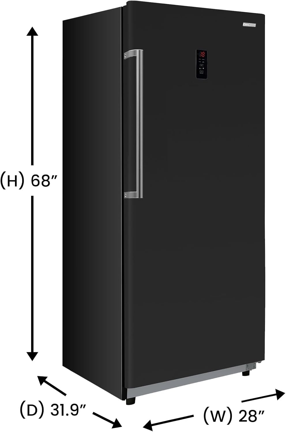 Black 28in Upright Freezer B7178