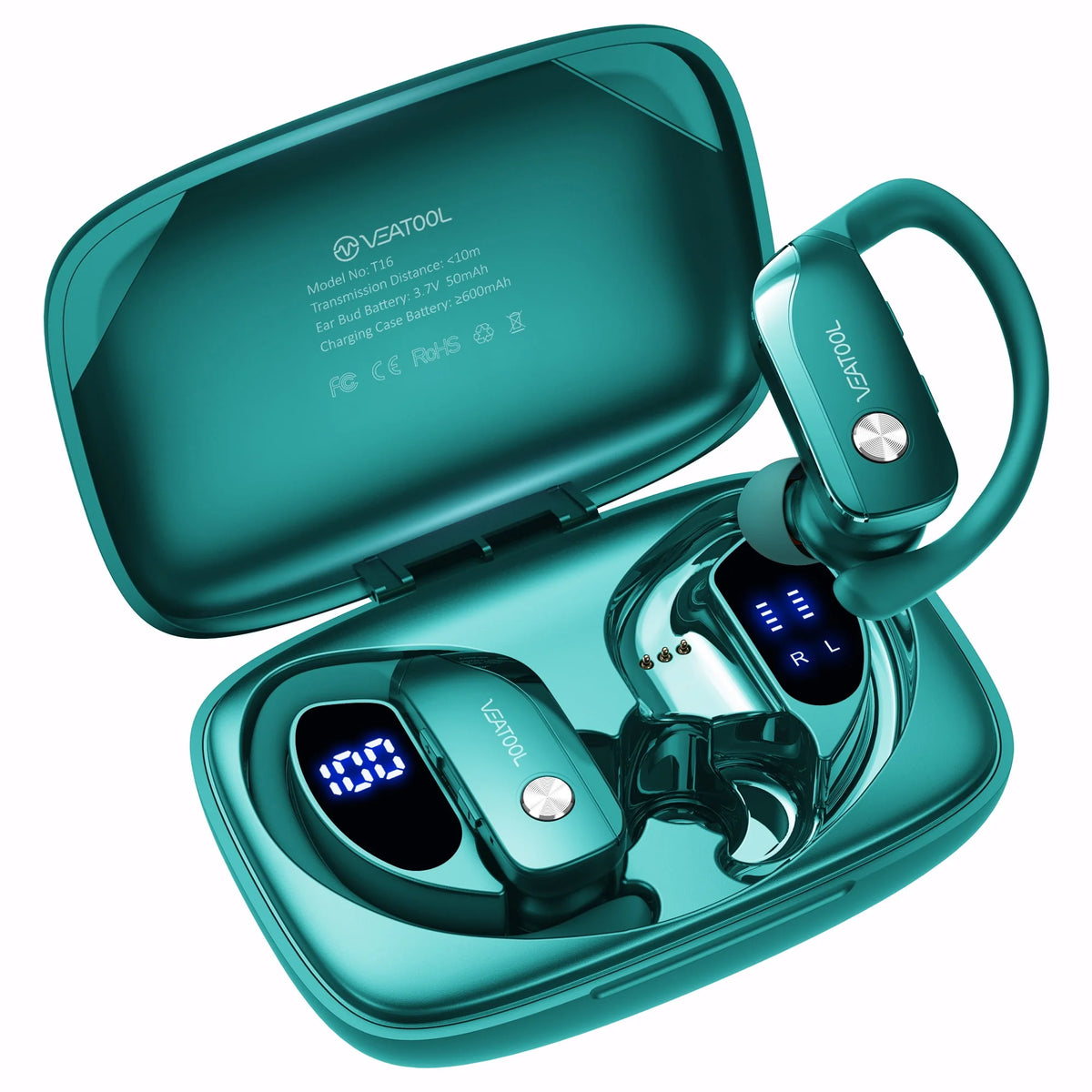 Wireless Bluetooth Earbuds with Earhooks Built-in Mic V72756