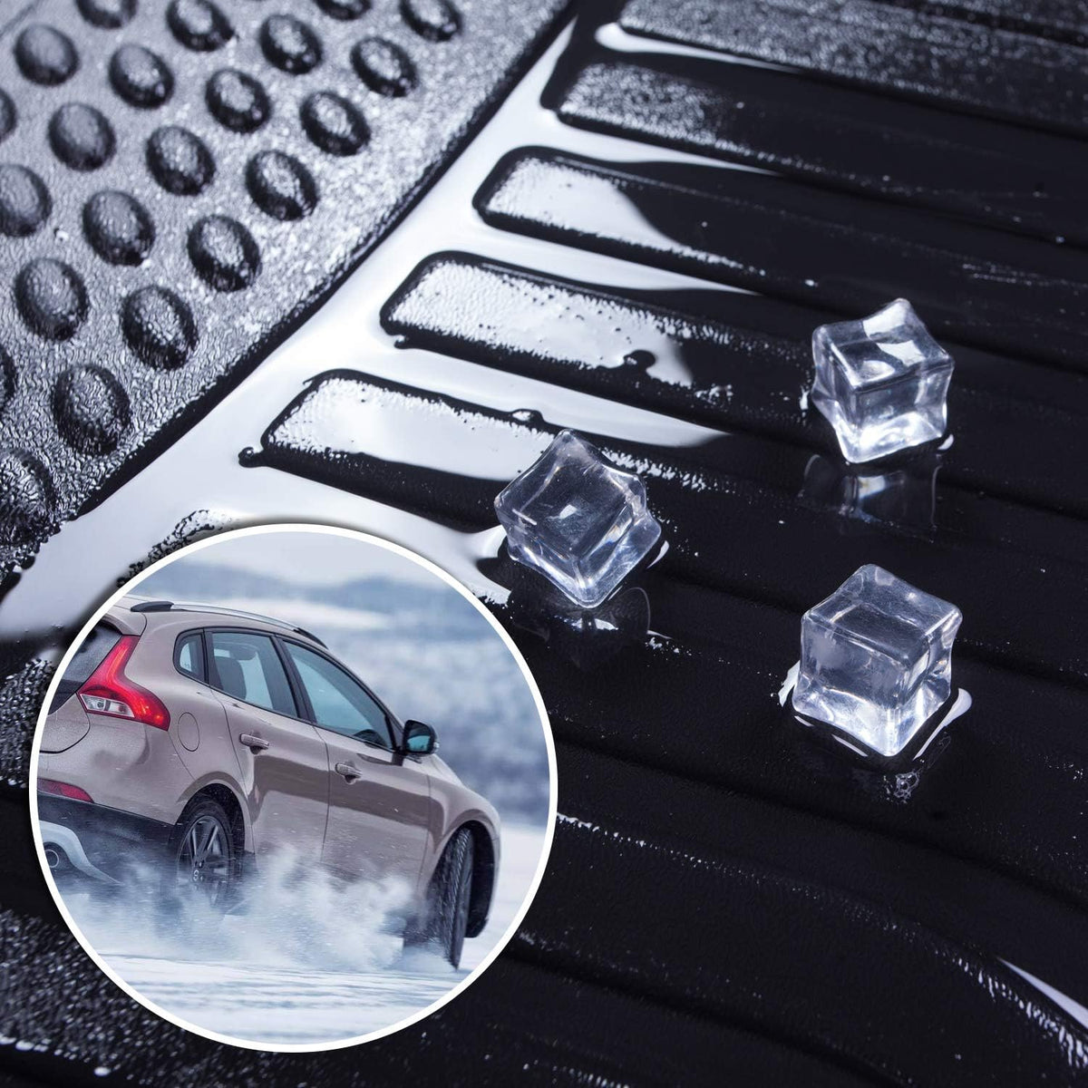 Black Front and Rear Car Mats for Hyundai Tucson 2019 2020 2021 X165
