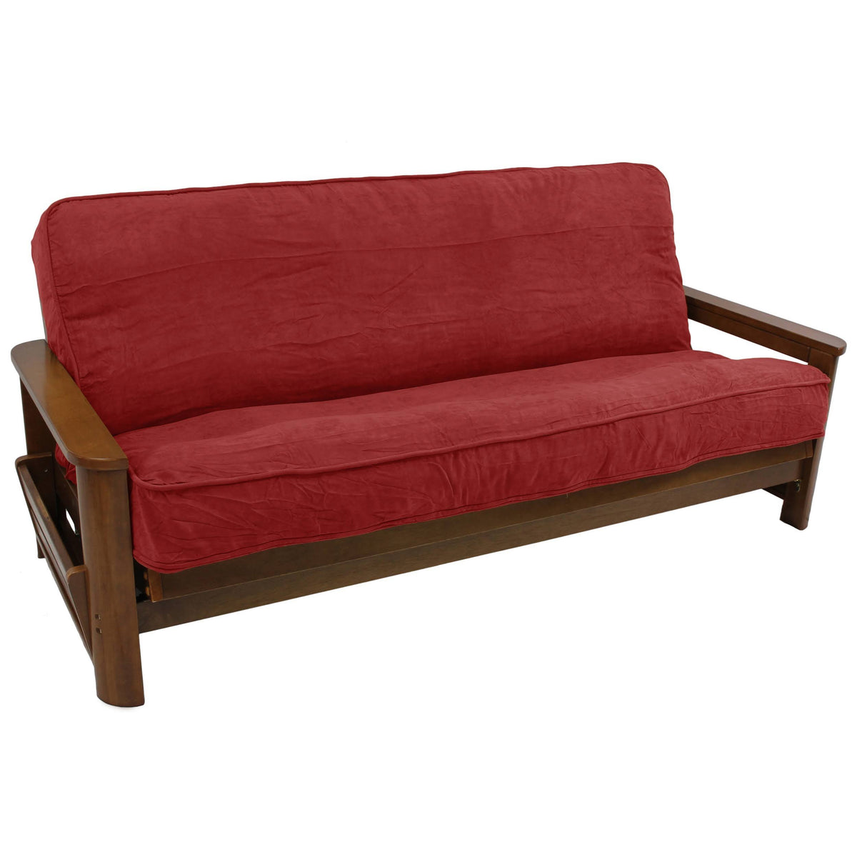 Solid Microsuede Double Corded 8 to 9-Inch Full Futon Cover Y394045