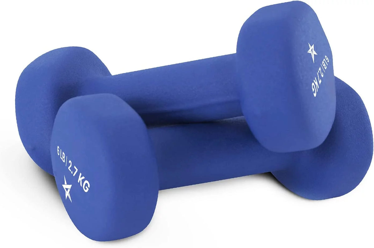 3 lbs Neoprene Dumbbells with Non Slip Grip, Light Green, Pair R28962