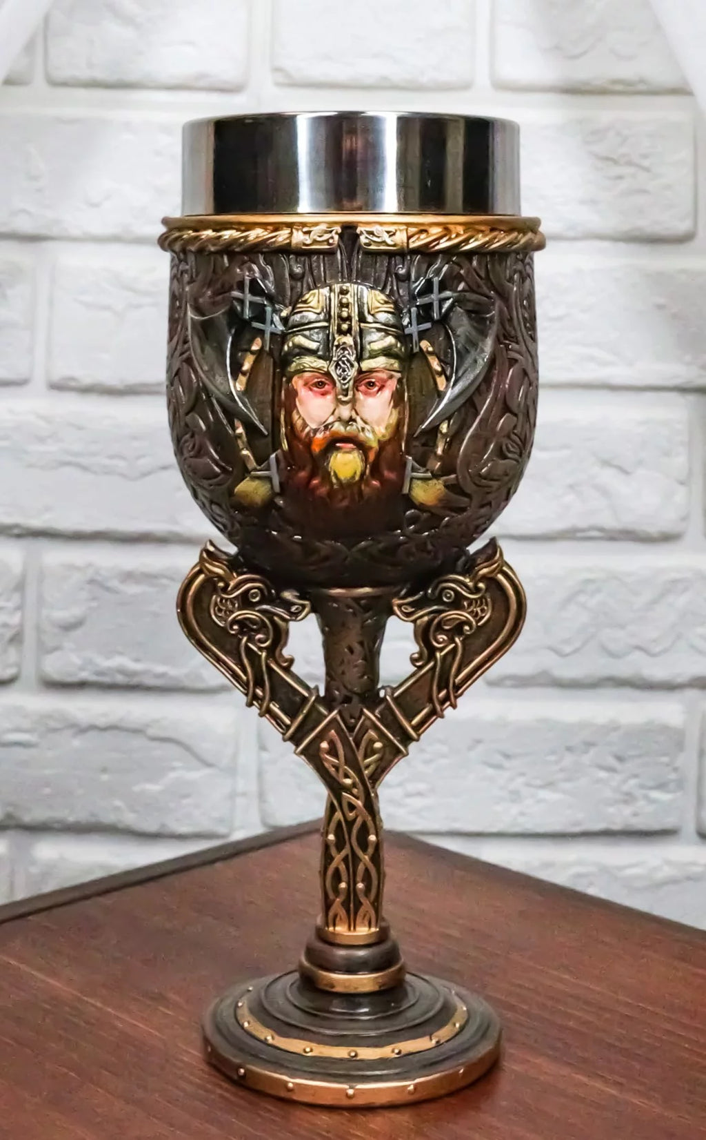 Wine Goblet Chalice With Dragon Stem Y457065