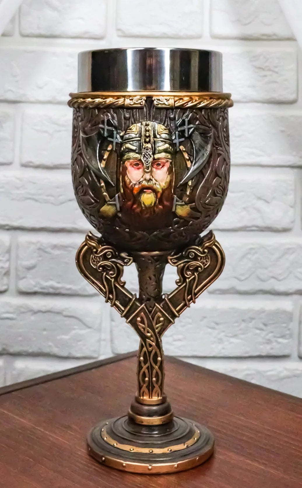Wine Goblet Chalice With Dragon Stem Y457065