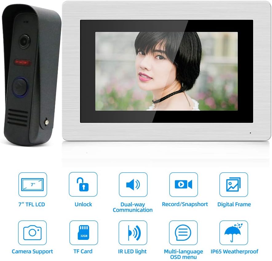 Wired Video Doorbell Intercom System with Camera K25933