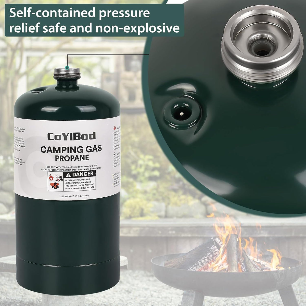 1LB 16 oz Propane Cylinder Tank D7243