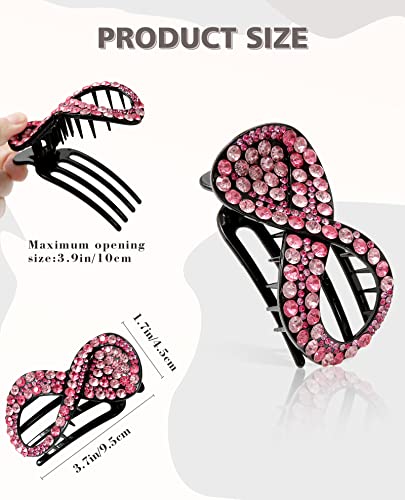 6Pcs Flat Hair Claws Strong Hold No Slip Grip Hair Claw Clips X939526
