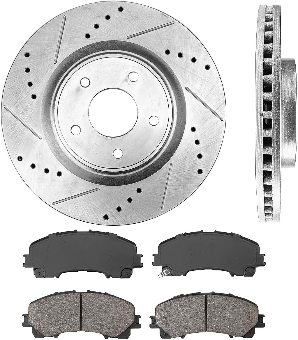 Front Rotors + Ceramic Brake Pads + Hardware D5405