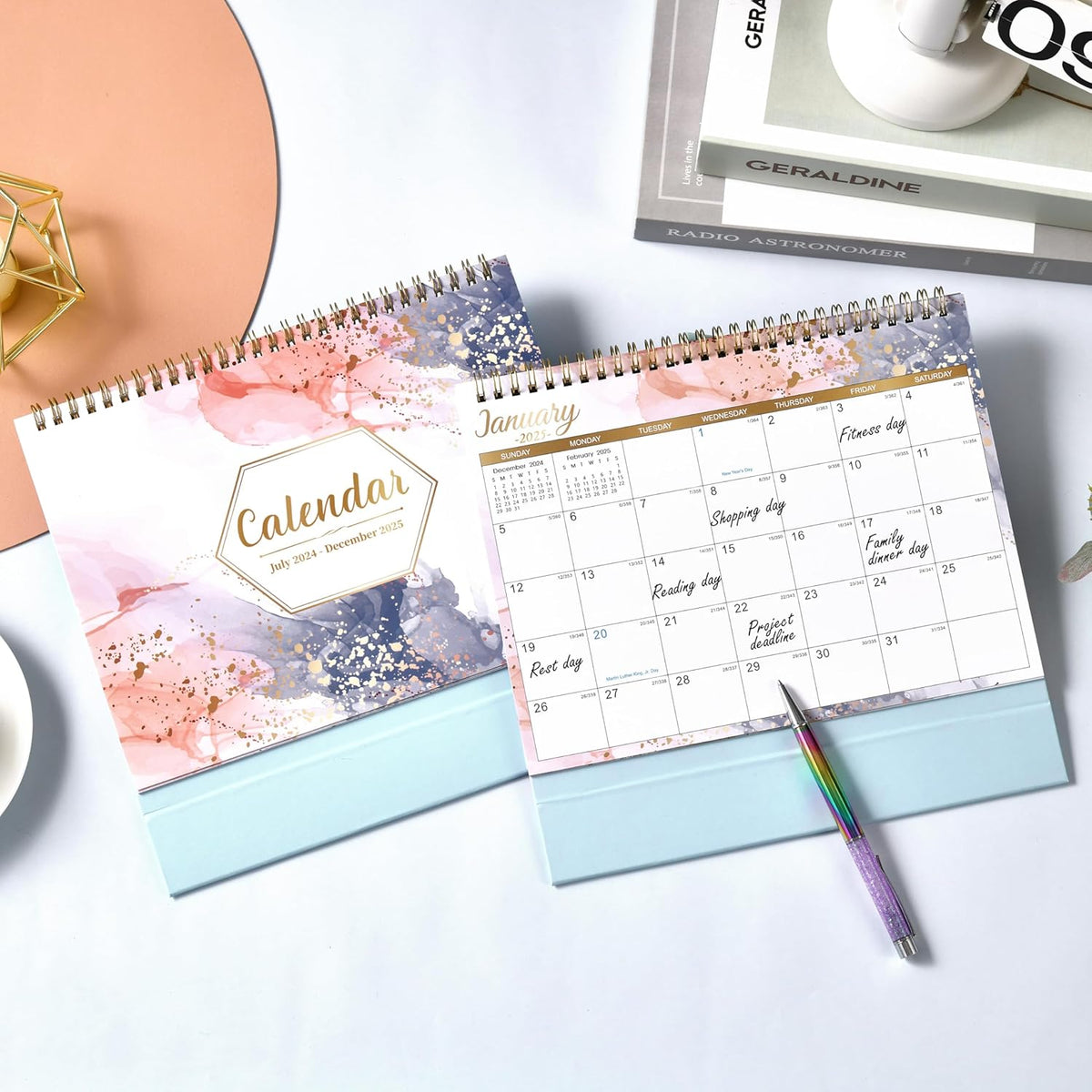 18 Months Standing Flip Desk Calendar P14880
