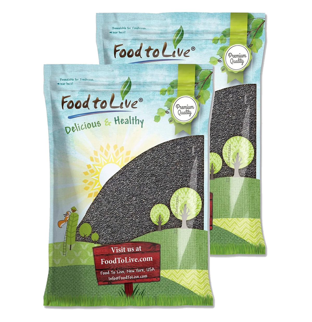 Black Sesame Seeds, 16 Pounds — Raw, Vegan, Kosher R294355