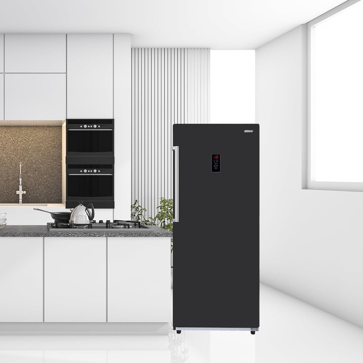 Black 28in Upright Freezer B7178