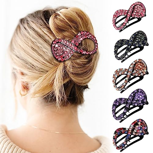 6Pcs Flat Hair Claws Strong Hold No Slip Grip Hair Claw Clips X939526