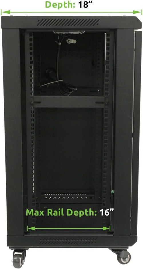 15U Wall Mount Network Server Cabinet Rack Enclosure with Casters G899