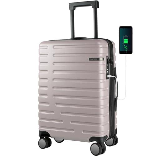 Light Purple 20-Inch Hardside Expandable Carry On Luggage W16710