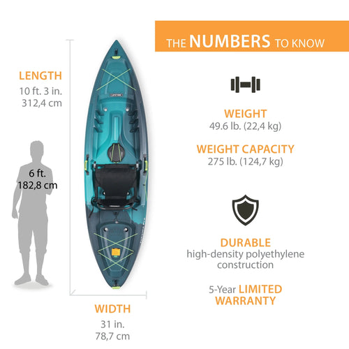 10 ft Sit-on-Top Kayak, Aurora Fusion Blue B447582