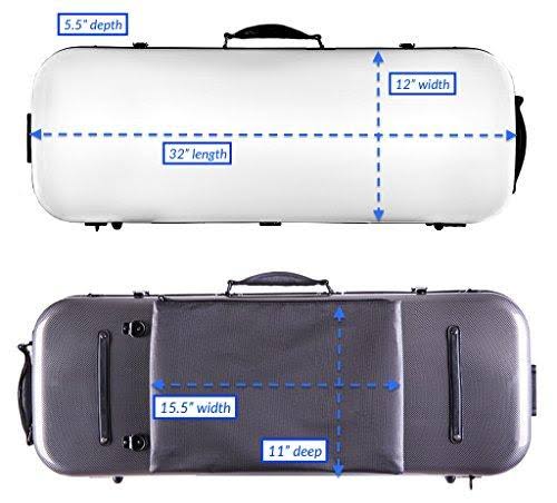 Viola Fiberglass Oblong Case Silver Y5403