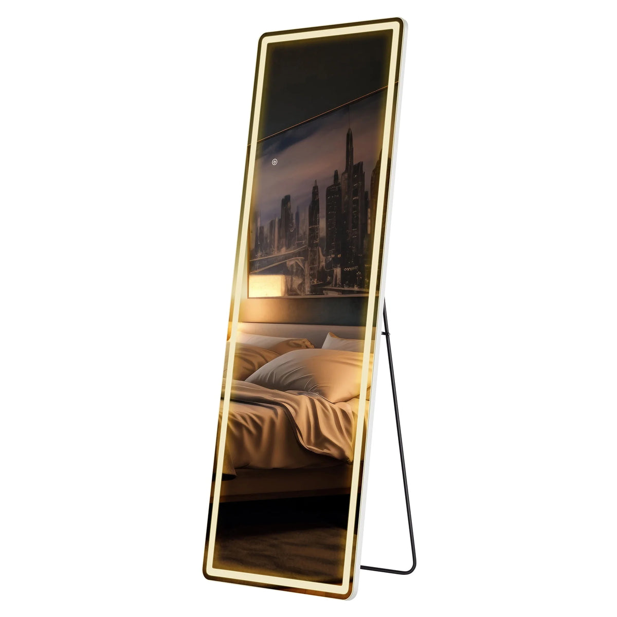 64x21 Black Full Length Mirror U999274