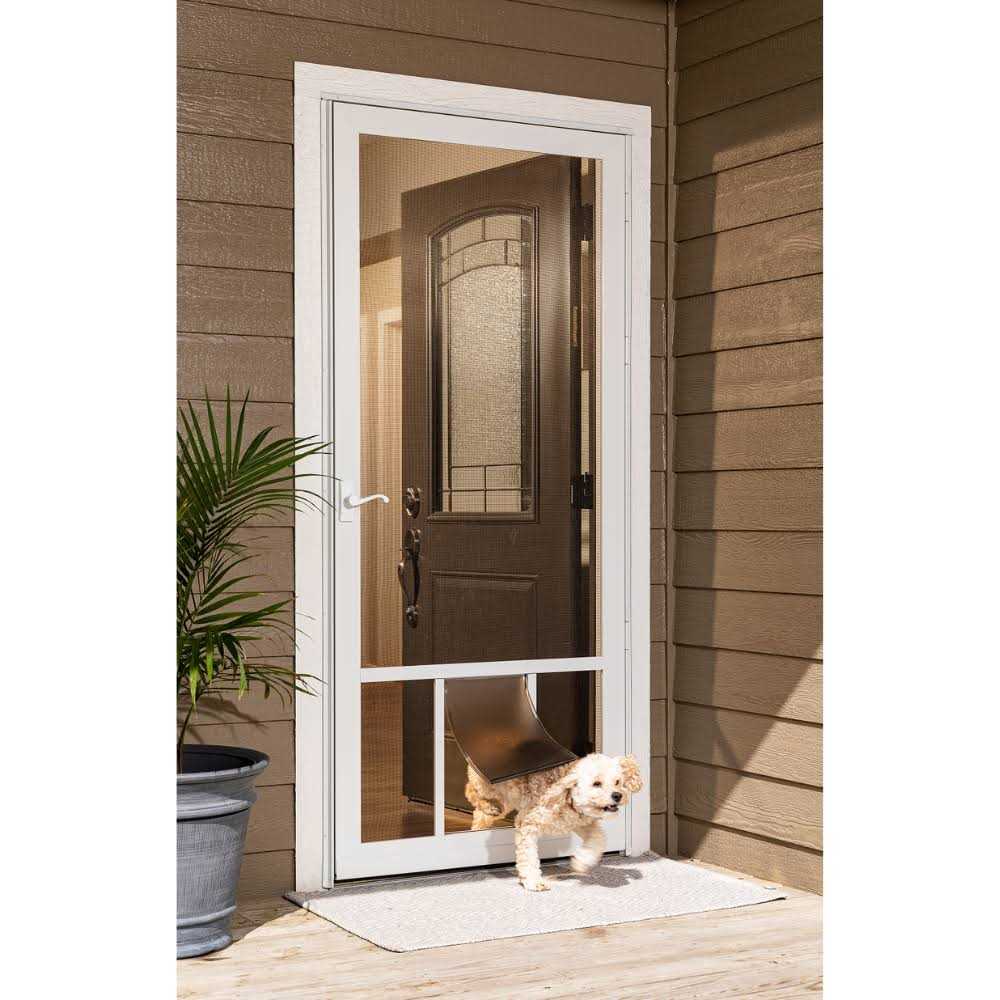Brown Aluminum Hinged Screen Door H6994