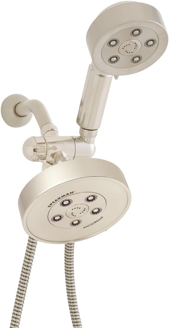 Brushed Nickel Multi Function Shower Head and Hand Shower Y24758
