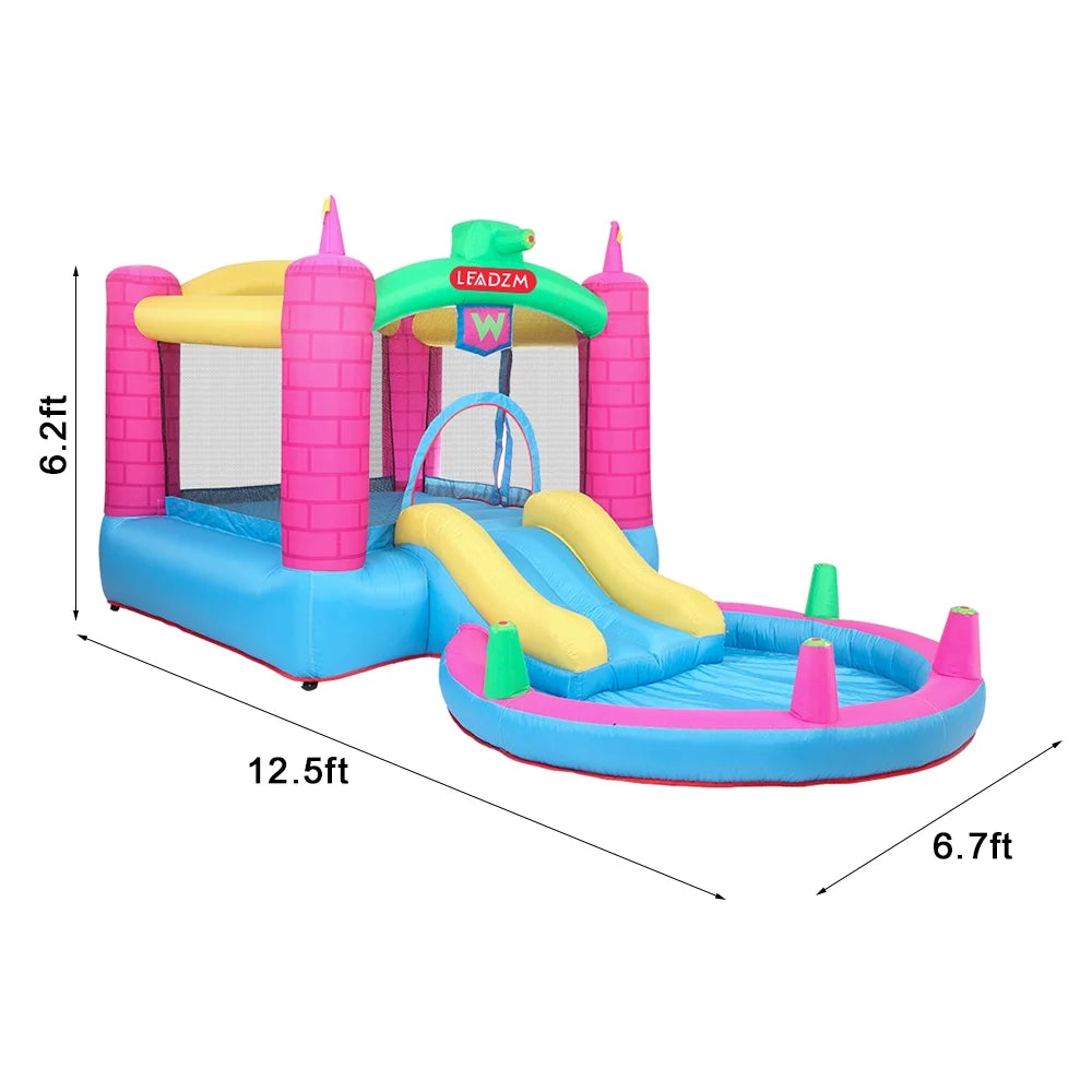 12.5' x 6.7' x 6.2' Inflatable Bounce House with 350W Air Blower M938156