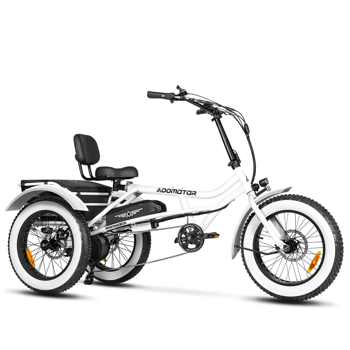 Semi-Recumbent Electric Trike, 85MI, Fat Tire 3 Wheel Electric Bike, 750W 48V 20Ah Electric Tricycle, Green B743960